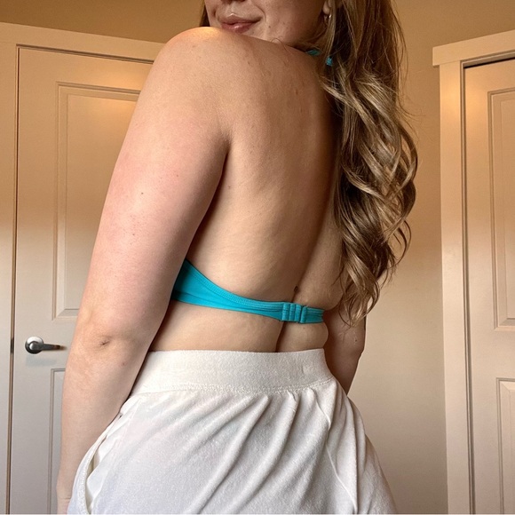 Aerie Blue Ruffle Bikini Top - Picture 3 of 7